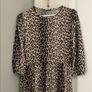 Zara leopard midi dress
